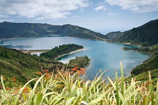 Lagoa do Fogo, a volcanic lake in Sao Miguel Island, Azores