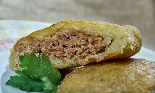 Kalduny, stuffed dumplings made of unleavened dough