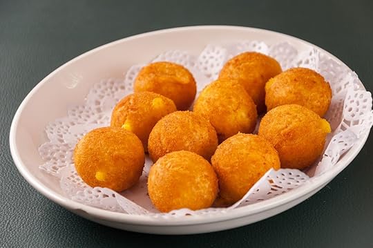 Tsibriki, deep-fried sweet potato balls