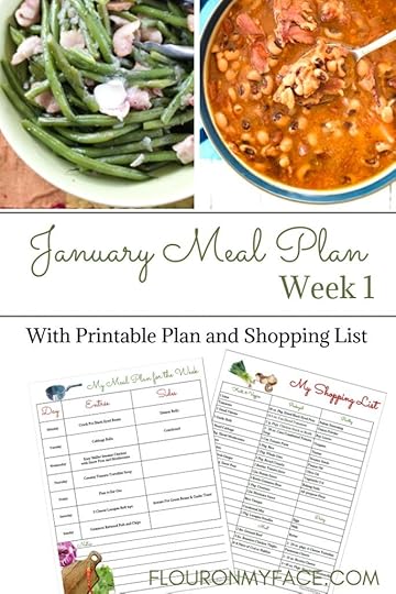 January Meal Plan Week 1 printable menu