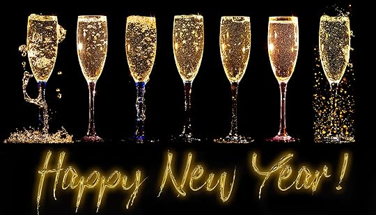 Glasses of champagne collage with splashes and bubbles on black