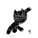 Black Panther Power Puff Girl Mashup