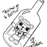 Tristan The Defender Teddy Bear In a Bottle