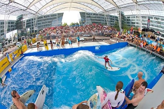 Surfing in Munich Airport in Germany
