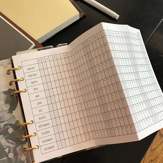 Can’t resist a fold out calendar. I don’t know why a year at a glance is so tempting but it is. Not sure how I’m using this one yet…