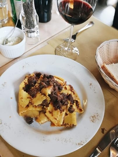 pappardelle at a local osteria