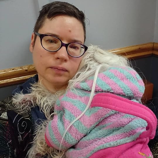 At the vet again. I think Petal has a relapse of pancreatitis. I hate it when she is in pain.<br />.<br />.<br />.<br />#petalrainfield #chinesecrested #hairyhairless #dogstagram #ilovemydog #ilovemychinesecresteddog #dogmom