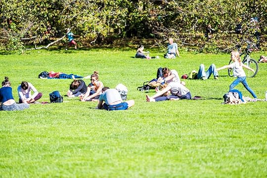 People stretching in Central Park