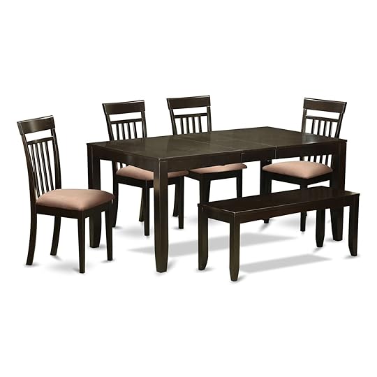 6 Piece Kitchen Table Sets East West Furniture Lynfield 6 Piece Kitchen Table with
