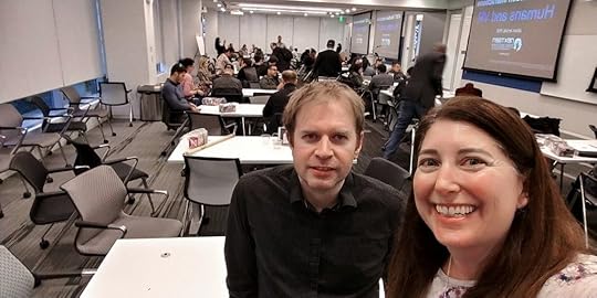 Dr. Jason Jerald and Lisa Niver at VR class with A&T Dev Labs