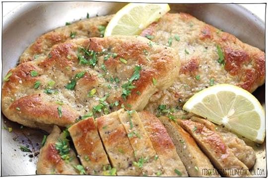 Vegan Seitan Tenders! This homemade vegan seitan chicken recipe is easy to make, just 8 ingredients, can be made ahead of time, and once prepared can be used any way that you might have cooked chicken- marinate, bread, fry, crust, bake, grill, BBQ, the options are endless!!! #itdoesnttastelikechicken #veganrecipes #seitan