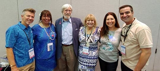 Jean Michel Cousteau at DEMA 2018 with Lisa Niver