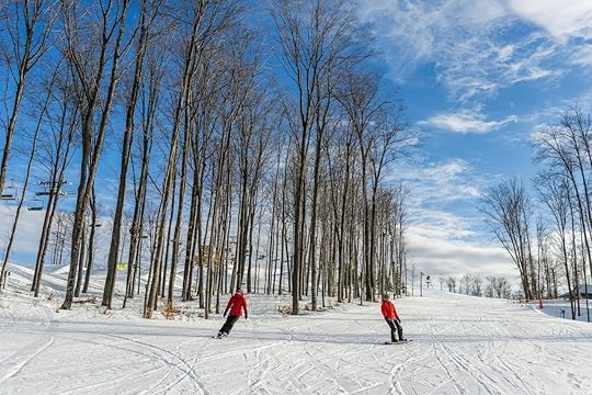 Skiers in Shanty Creek resort
