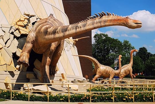 Dinosaur sculptures at the Indianapolis Children's Museum