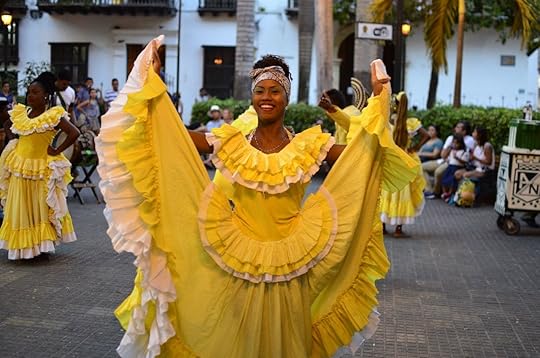 Beautiful Caribbean dancer in Colombia