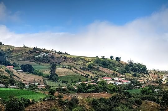 Grassy landscape around Irazu Volcano, Cartagos Province, Costa Rica