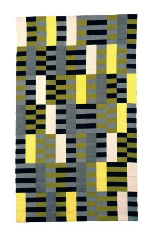 Anni Albers Black White Yellow 1926, re-woven 1965