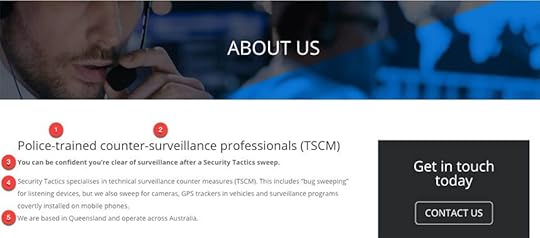 Security Tactics example About Us page