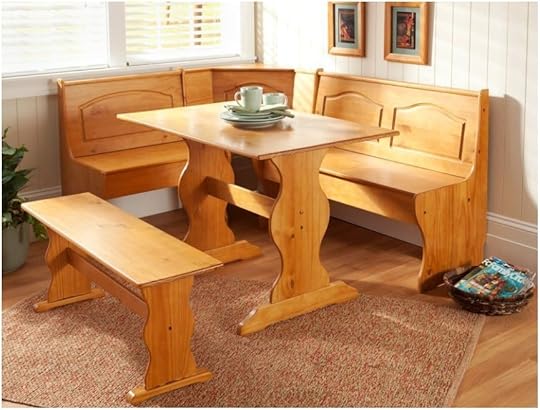 Kitchen Nook Corner Dining Breakfast Set Table Bench Chair Kitchen Table Nook