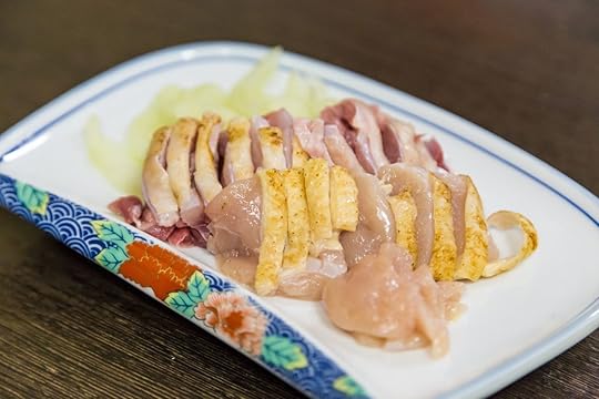 plate of traditional chicken sashimi
