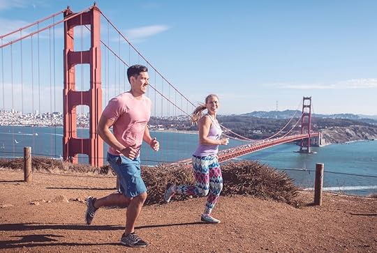 Two people running in San Francisco