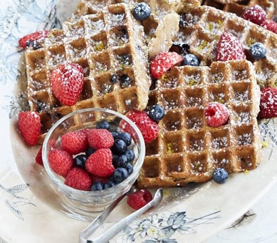Gluten-Free Lemon Blueberry Belgian Waffles