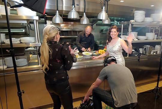 Filming with Executive Chef Steve Benjamin in the kitchen!