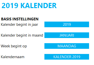 Excel kalender sjabloon