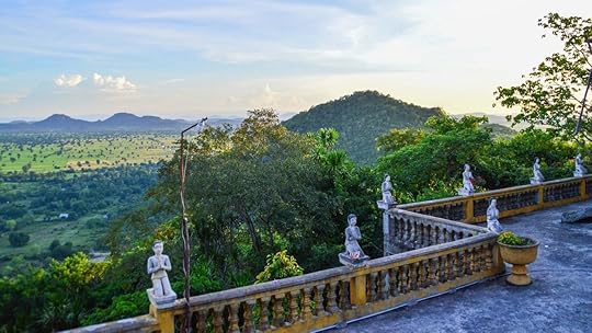 Little statues at the Phnom Sampeau pagoda in Battambang, Cambodia