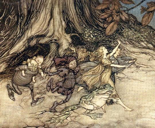 Frolicking fairies by Arthur Rackham