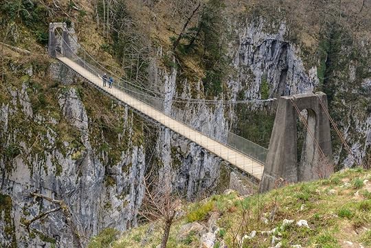 Holtzarte suspension bridge, Aquitaine, France