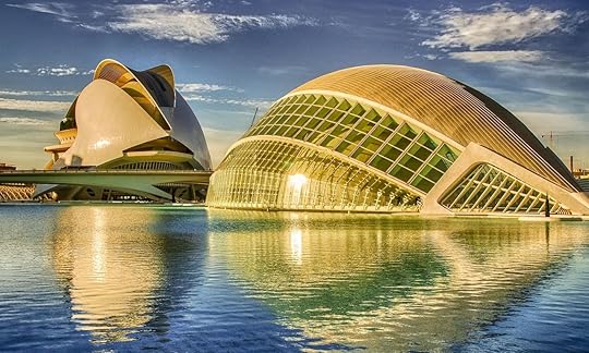Futuristic landmark in Valencia, Spain