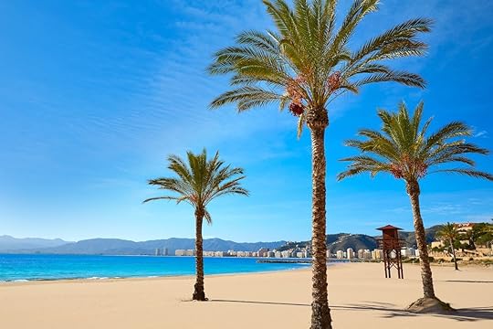 Cullera Playa Los Olivos beach in Mediterranean Valencia at Spain