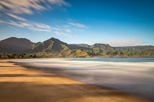 Peaceful Morning at Hanalei Beach on Kauai Island, Hawaii