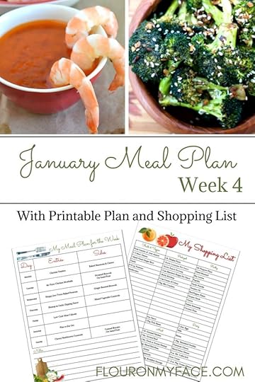 January Weekly Meal Plan Week 4 printable meal plan and shopping list