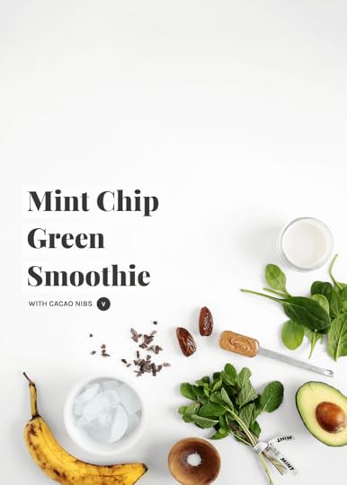 Mint Chip Green Smoothie with cacao nibs from The Faux Martha