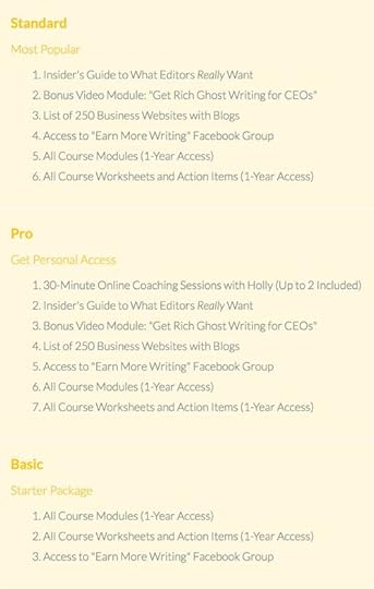 Packages – Earn More Writing Review