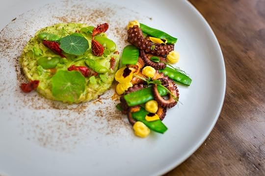 Beautifully plated octopus dish from a Velas Resorts restaurant