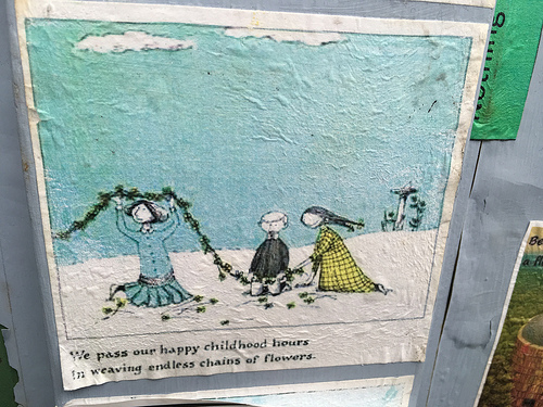Gorey scene in Little Free Library