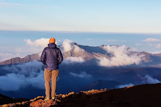 Beautiful sunrise scene on Haleakala Volcano, Maui Island, Hawaii