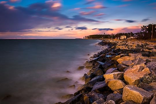 Chesapeake Bay at sunset, in Tilghman Island, Maryland