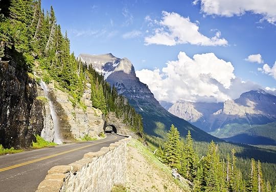A view from Going to the Sun Road at Glacier National Park