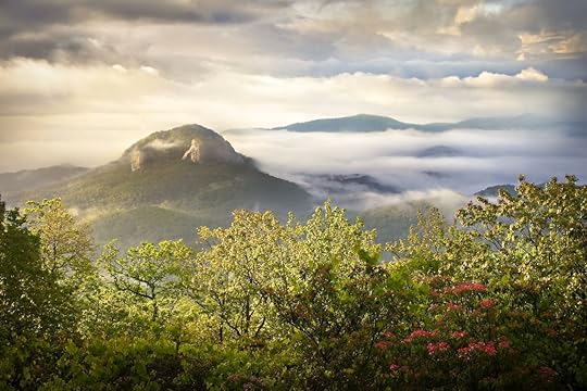 Scenic view of clouds in the the hills in Asheville, North Carolina