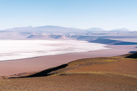 The edge of Argentina's second largest flat salt, the Salar De Arizaro in the Andes