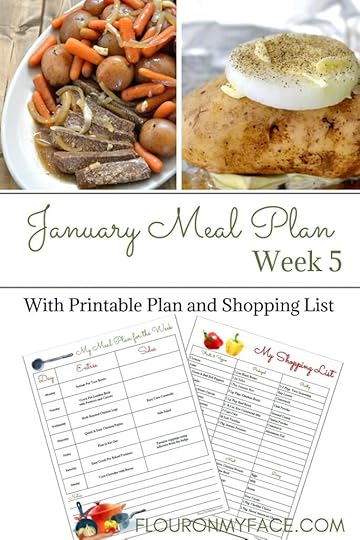 January Weekly Meal Plan Printables