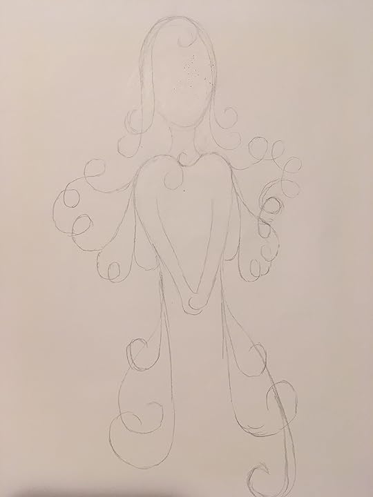 Very made of swirls and pencil no face