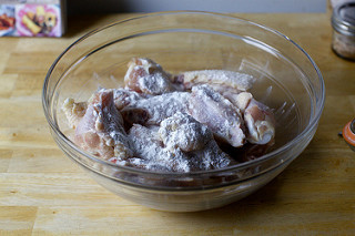 toss with salt and baking powder