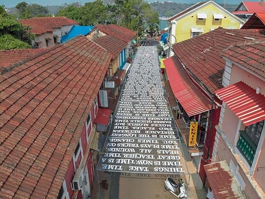 Letters art installation in India