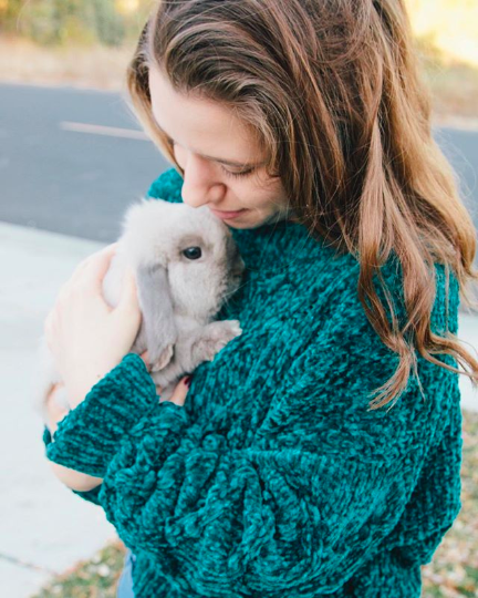 Elena and her bunny Lucy