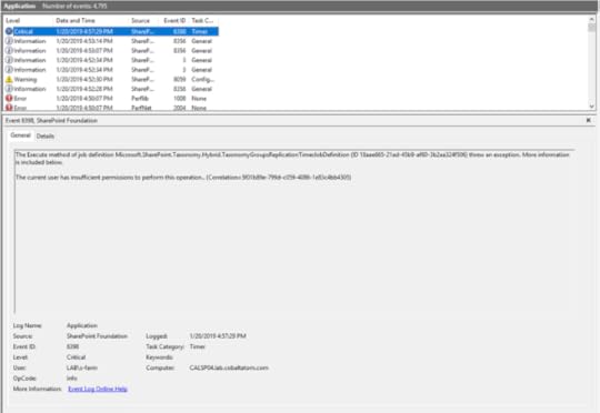 Hybrid Taxonomy – The current user has insufficient permissions to perform this operation